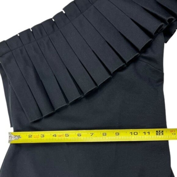Ted Baker London Black Laylahi  Pleated One Shoulder Dress Size Ted 1 (US 4) NWT - Picture 11 of 16